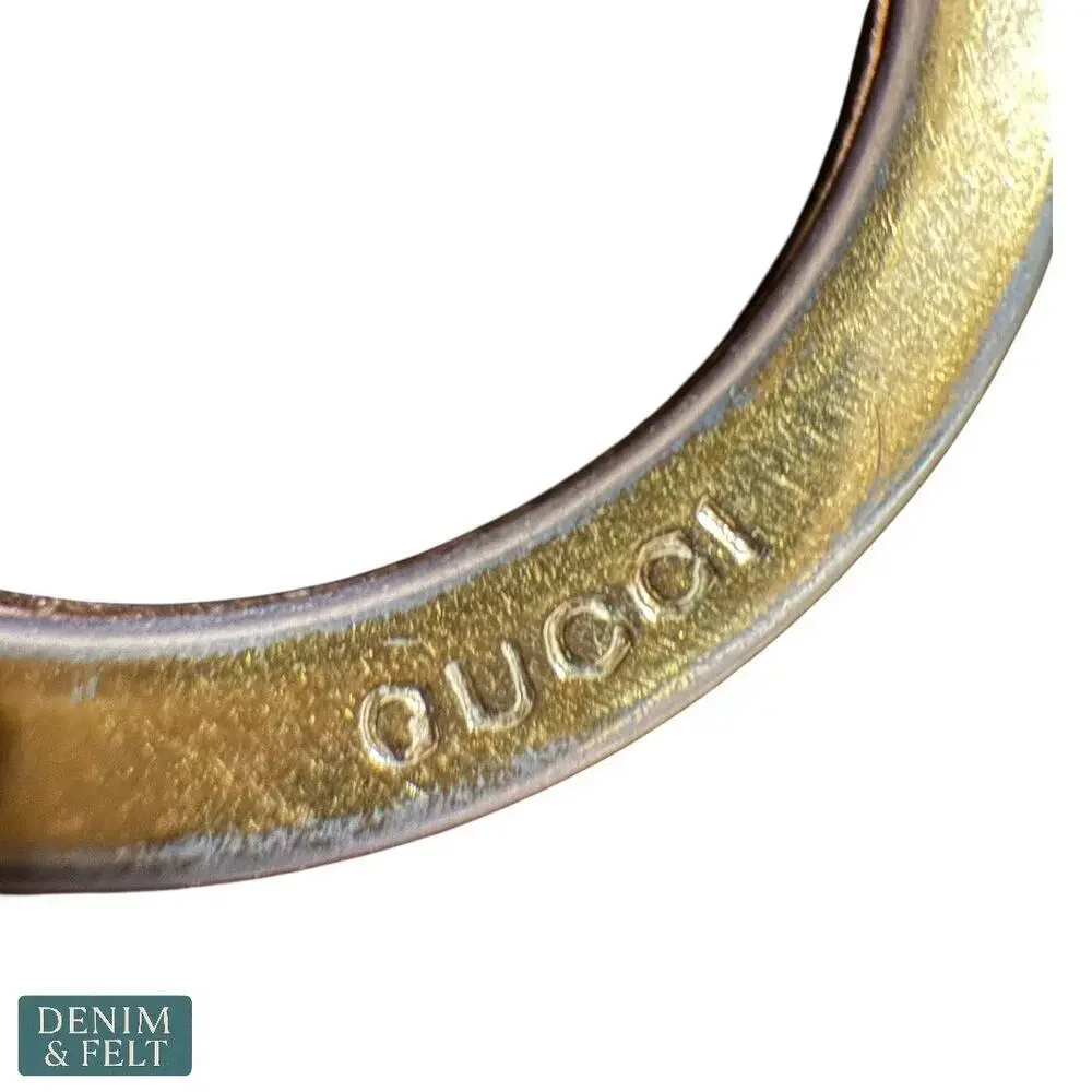 Gucci Monogram Leather Heart Key Ring in Magenta Pink‎ with Gold Hardware